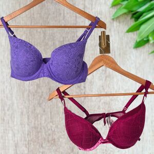 Victoria's Secret Push Up and Aerie Sunnie Bras 34D Bundle